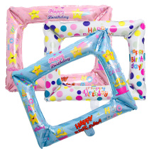 ins Net red photo frame balloon decoration aluminum film cartoon printing Balloon Birthday Party picnic party photo props