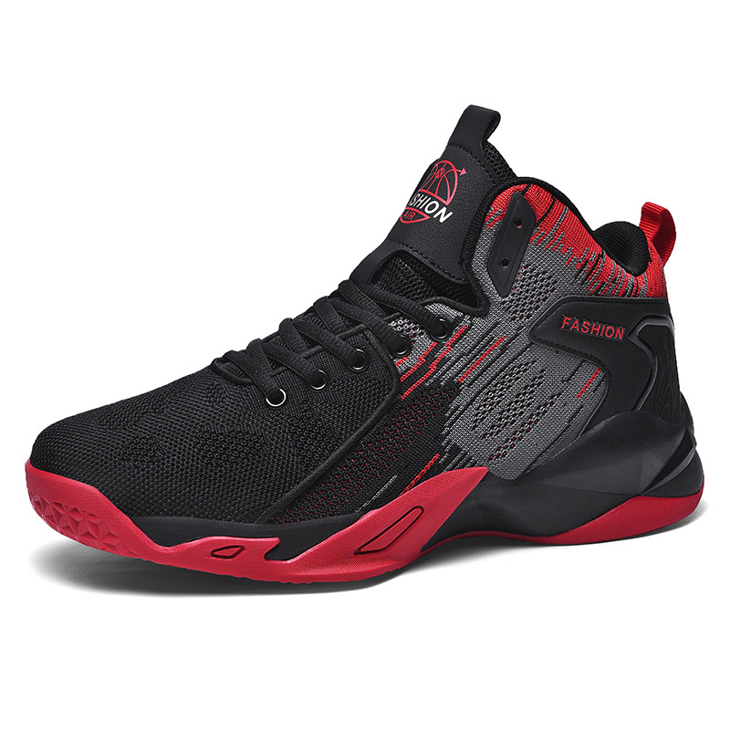 Basketball Shoes Men's Shoes Spring Youth High-Top Wear-Resistant Non-Slip Breathable Student Sports Shoes Middle and Older Children's Sneakers