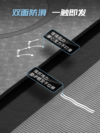 Aoyi Men's Fitness Mat, Thickened and Lengthened Yoga Mat, Floor Mat for Home Use, Jump Rope Mat, Shock-Absorbing, Non-Slip, Soundproof and Shockproof