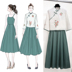Tang váy retro sửa đổi sườn xám hai mảnh bộ của phụ nữ của Trung Quốc Phong cách Set Han Quần áo Trà Quốc Gió của phụ nữ 