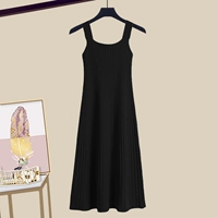 Черное платье-комбинация