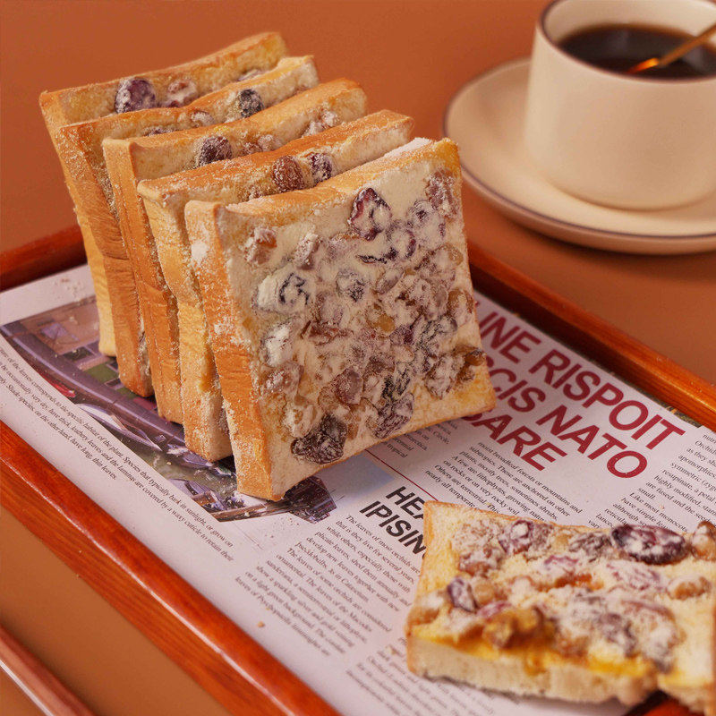 什锦奶盖吐司面包早餐整箱手撕水果干蛋糕营养学生休闲小吃零食品