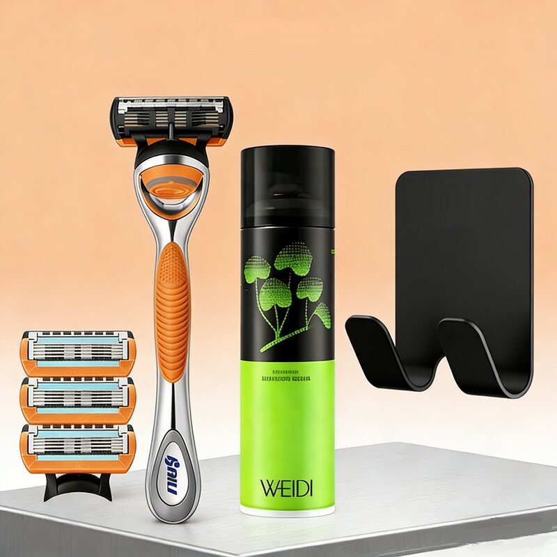 百利君悦剃须刀手动刮胡刀男士五层刀头剃胡须刀泡沫胡须膏套装