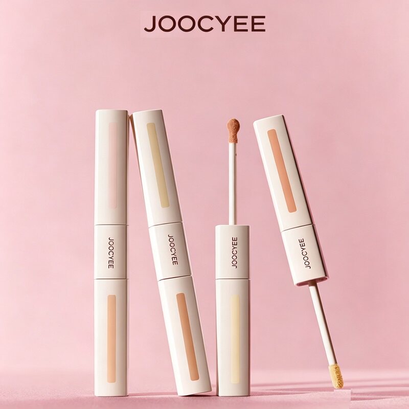 JOOCYEE酵色修双头遮瑕液提亮液遮盖黑眼圈痘印泪沟三文鱼色多用