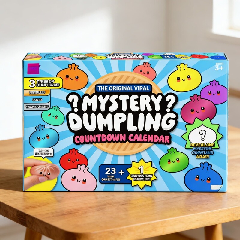 Cross-Border New Product Mystery Dumpling Advent Calendar, Bun Squishy Blind Box Toy