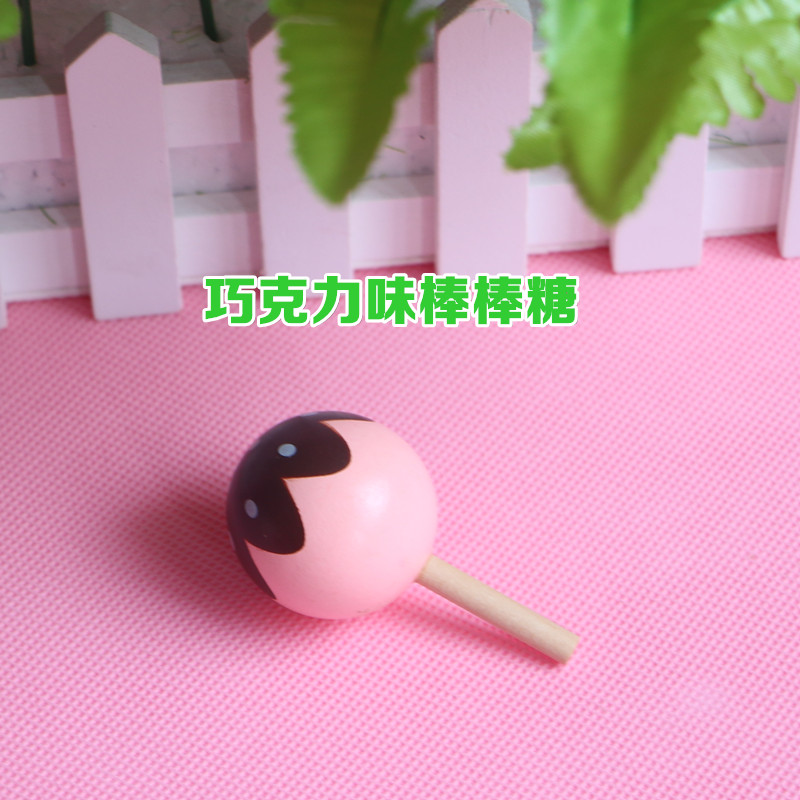Strawberry Cream Chocolate Ice Cream Ice Cream Fruit Lollipop Nhà sản xuất duy nhất Nhà bếp Mô phỏng bộ đồ chơi rút gỗ