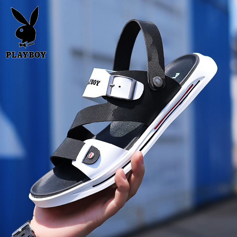 Floral Playboy sandals Men's damp New summer outwear Korean version trendy sandals Sports casual men's beach shoes