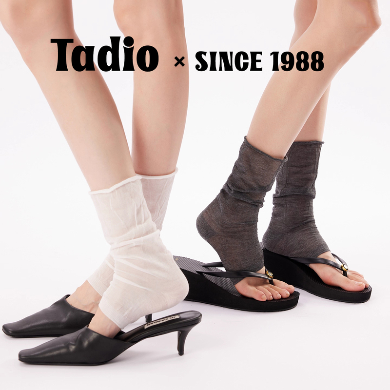 Japanese Noih Korean Style Miu Footless Socks Versatile Sun Protection Slouch Socks Simple Ultra-Thin Translucent Mid-Calf Socks for Women
