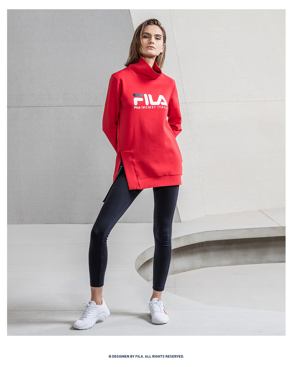 Áo len nữ Fila Fila 2019 xuân mới thể thao giản dị áo thun xu hướng thời trang - Thể thao lông cừu / jumper quần áo bộ thu đông nữ đẹp