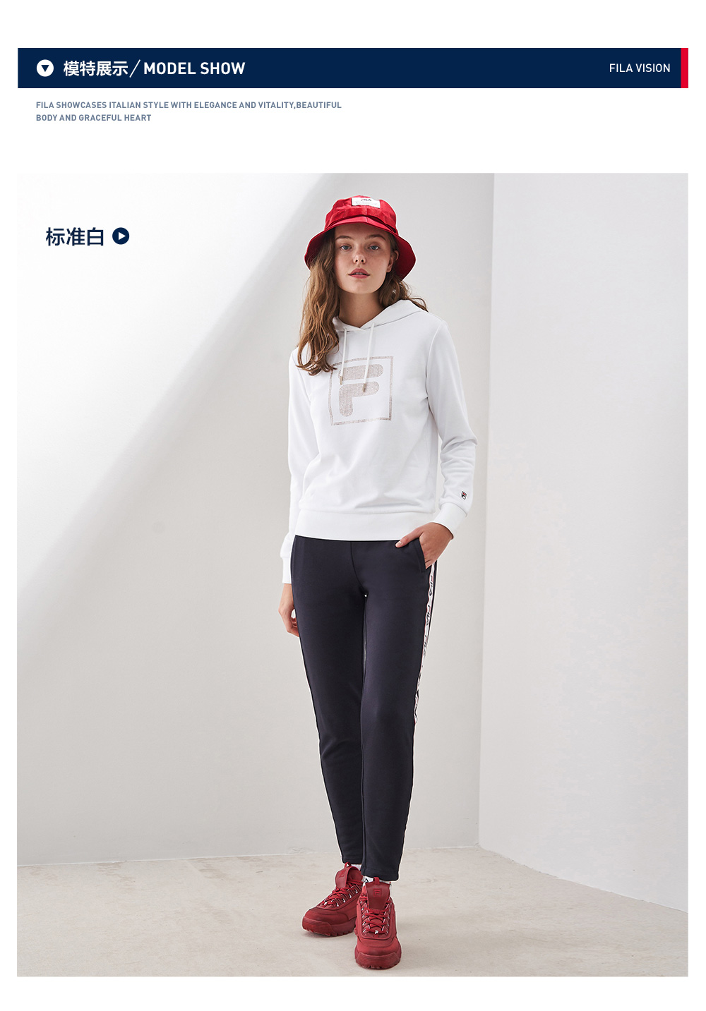 Áo len nữ Fila Fila 2019 xuân mới đơn giản thời trang thể thao và giải trí dệt kim áo len trùm đầu - Thể thao lông cừu / jumper mẫu áo hoodie đẹp