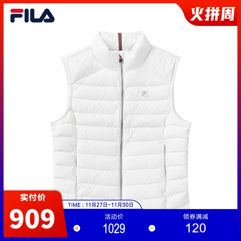 FILA phụ nữ xuống áo vest mùa đông 2020 thời trang mới thường xuyên khâu áo khoác phụ nữ - Áo thể thao