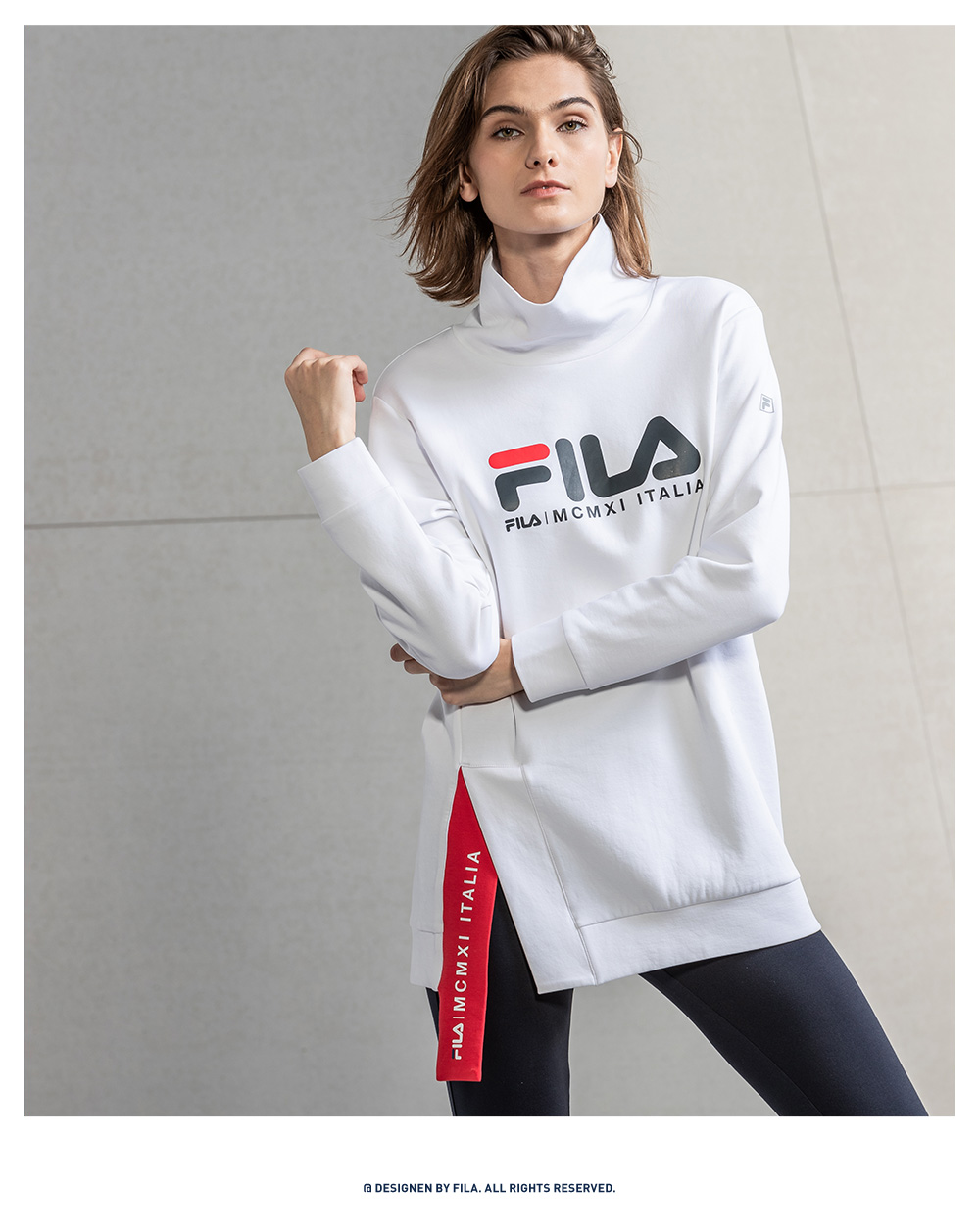 Áo len nữ Fila Fila 2019 xuân mới thể thao giản dị áo thun xu hướng thời trang - Thể thao lông cừu / jumper quần áo bộ thu đông nữ đẹp