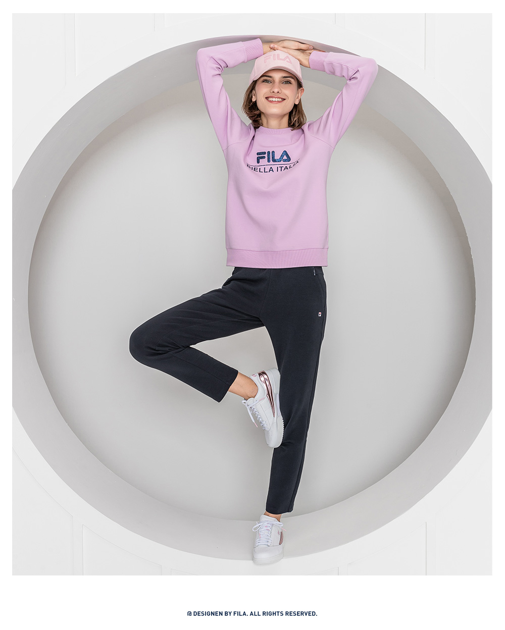 Áo len nữ chính hãng của Fila Fila 2019 Mùa xuân Thời trang mới LOGO In Áo len nữ mặc - Thể thao lông cừu / jumper hoodie đẹp