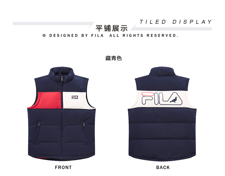 PHIM FUSION Fila Men Down Vest 2019 Winter New Fashion Sports Down Jacket Jacket - Áo thể thao áo khoác adidas trang