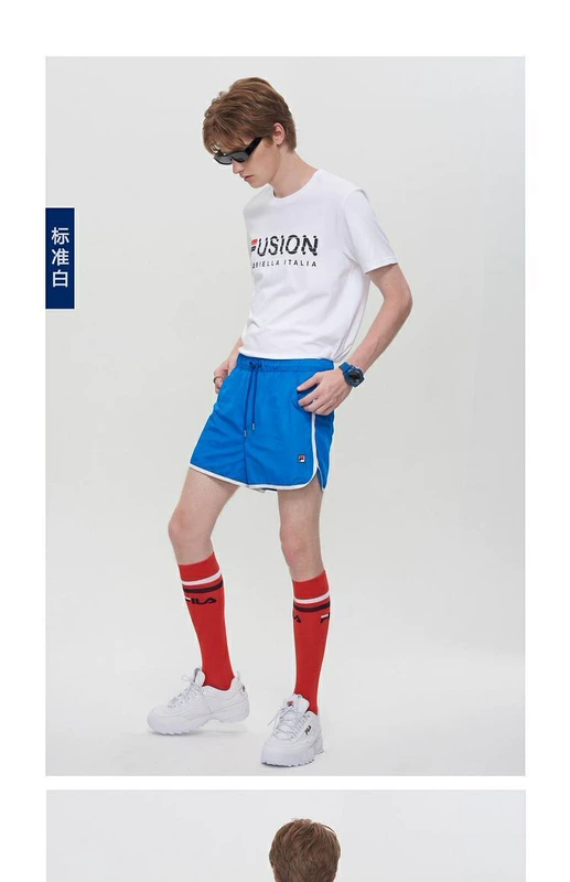 Sê-ri PHIM FUSION nam ngắn T hè mới in logo thời trang retro xu hướng áo thun ngắn tay - Áo phông thể thao áo thun reebok