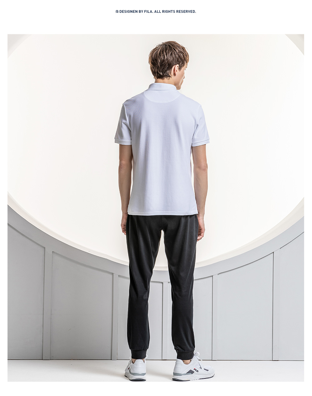 FILA Fila Áo sơ mi nam POLO chính thức 2019 Mùa xuân mới Thể thao thường xuyên đan áo ngắn tay nam - Áo polo thể thao áo thun nữ có cổ polo
