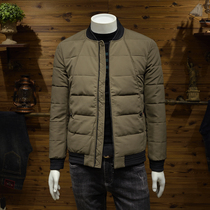 Winter baseball collar cotton coat mens warm down cotton jacket Korean trend short slim fit Joker cotton jacket mens clothing