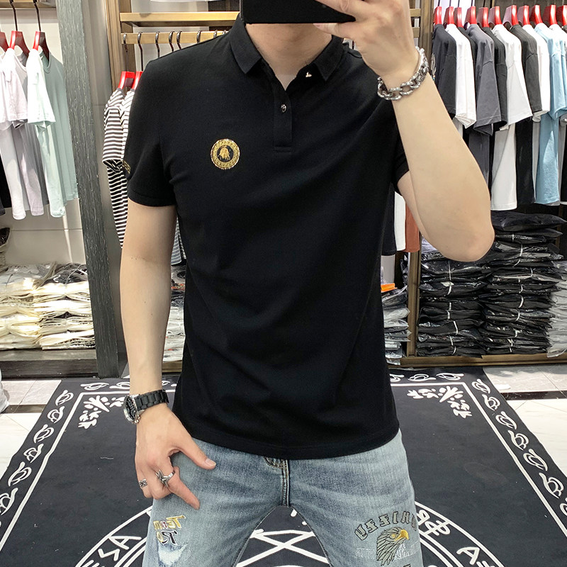 Summer new turnover POLO shirt short sleeve T-shirt men's Korean version trendy youth to fix a brief 100 hitch-Laurenma jersey