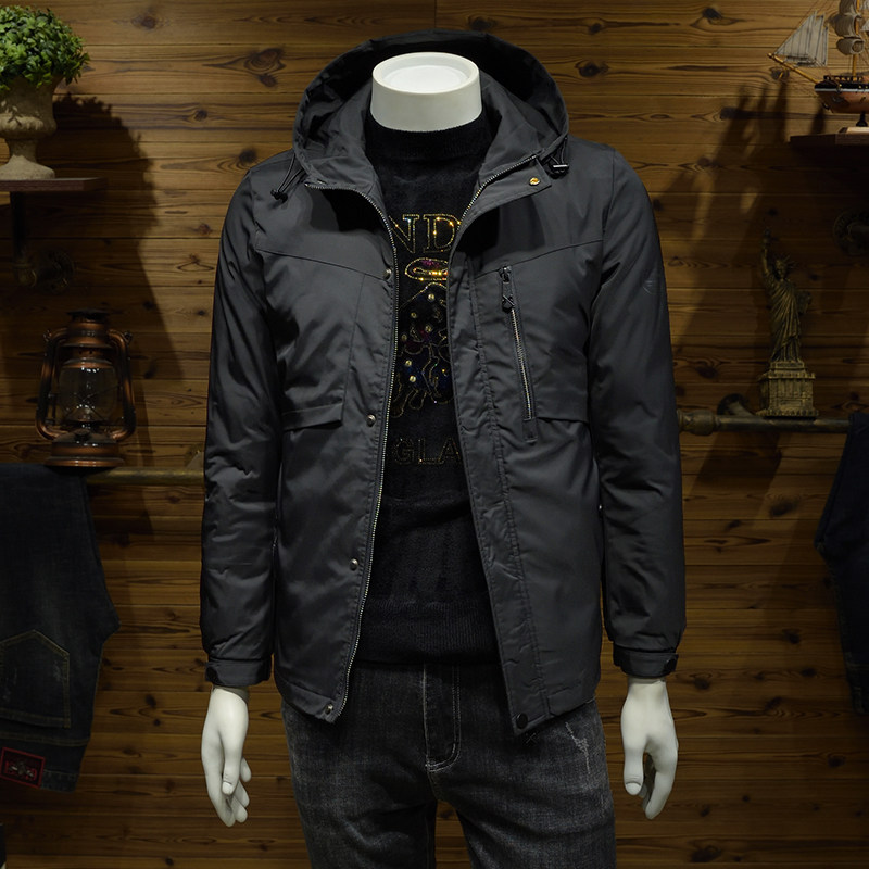 Spring new hooded jacket jacket men's Korean version of the trend youth slim fashion wild casual short men's clothing