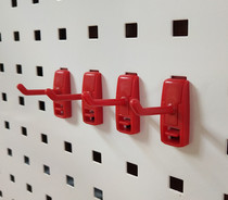 Hardware Tool Hanging Plate Auto Repair Tool Hook Square Hole Plate Hole Plate Red Plastic Hook Tool Hanging Plate