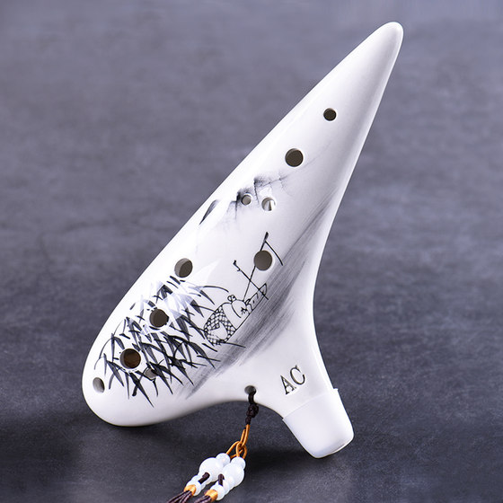 Ocarina musical instrument 12-hole ac mid-tone C-tone beginner professional twelve-hole ceramic Xun 6 flute students six empty Ming