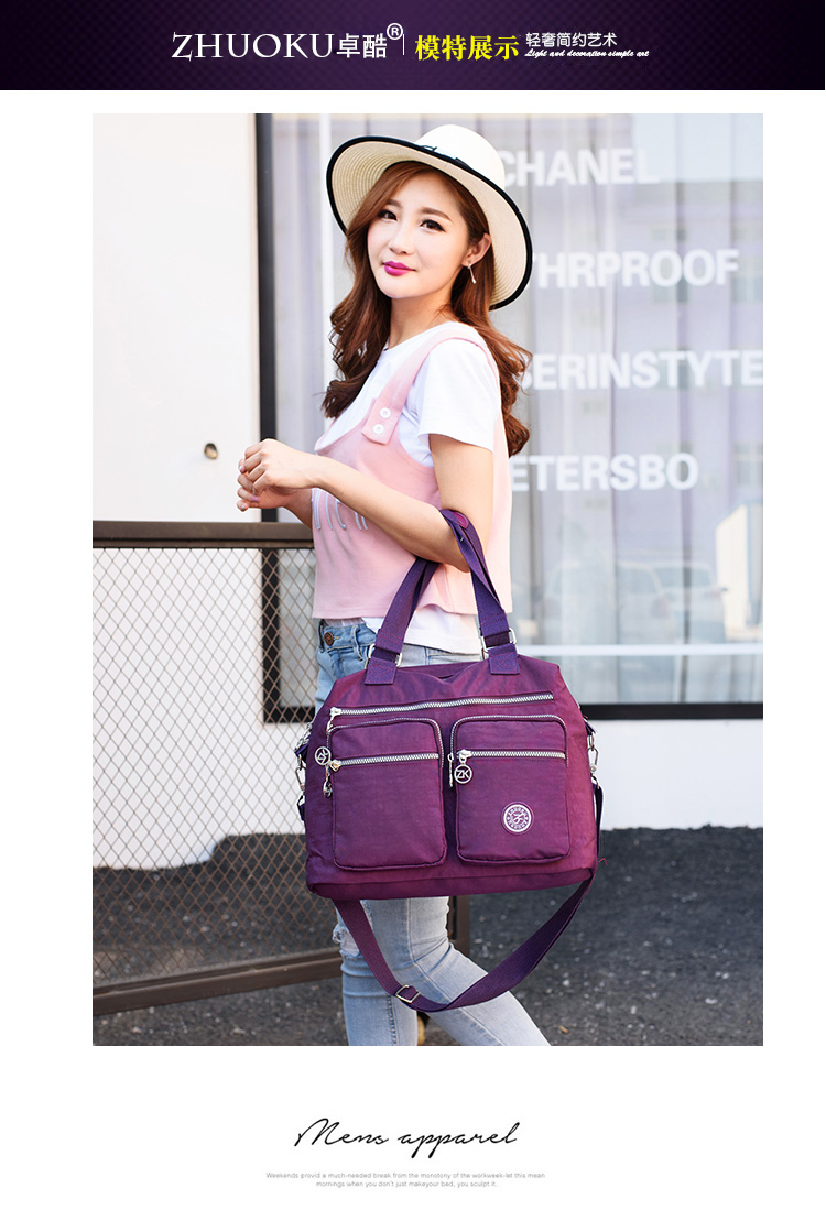 Phiên bản tiếng Hàn của túi vải nữ túi đeo vai nylon Túi vải Oxford Túi xách Messenger Túi Messenger đơn giản túi lớn thủy triều túi christian dior