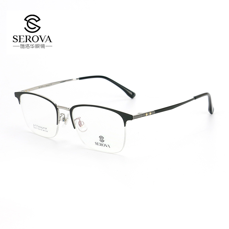 Schlohua half-frame business glasses frame art frame height frame Beta titanium mirror frame SC271