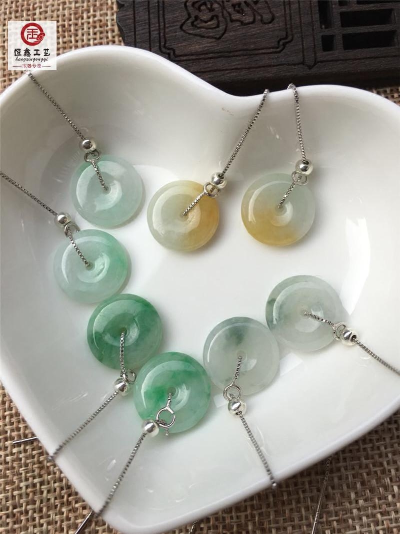 Natural Emerald A cargo Ping An earline ice seed green floating jade ring earrings 925 pure silver long earrings true pint-Taobao