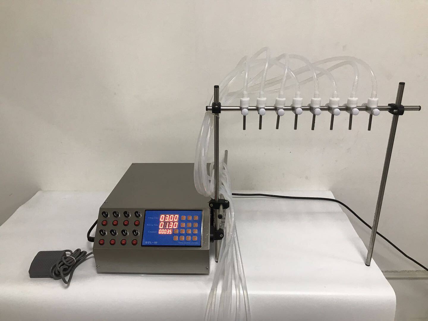 Peristaltic Pump 8 Head Filling Machine Semi-automatic Peristaltic Pump Filling Machine Liquid Filling Machine Water Agent Filling Machine