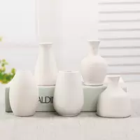 Duy trì sơn trắng nhỏ chậu hoa graffiti trẻ em làm bằng tay trường tiểu học tô màu gốm nhỏ sơn trắng trống - Vase / Bồn hoa & Kệ thùng trồng cây