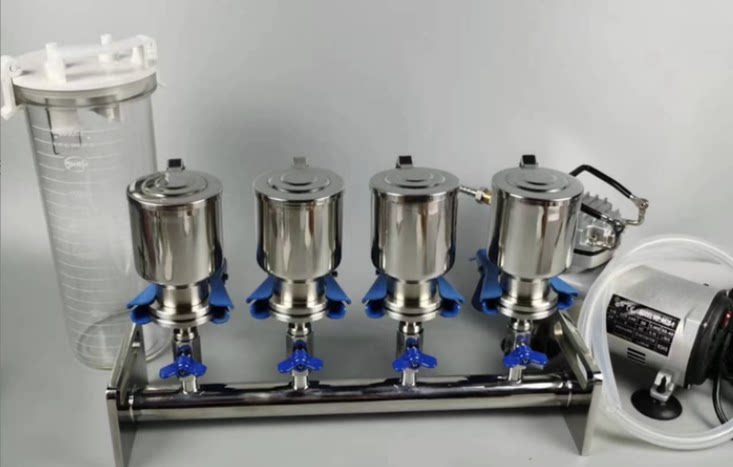 实验室不锈钢单杯式过滤器溶剂抽滤装置单联 二联 四联薄膜过滤器