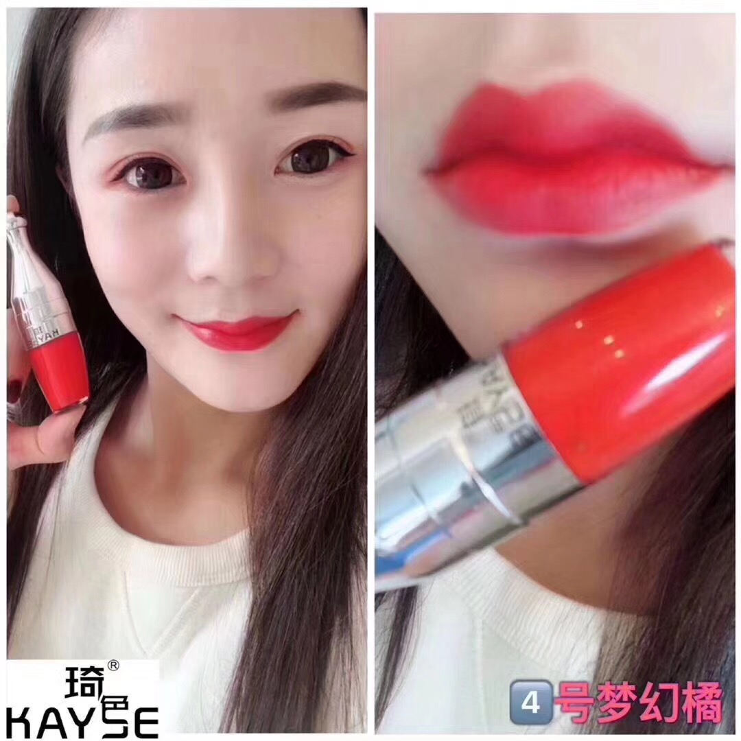 Qi color lip glaze true make-up lắc nhạc đệm son không tẩy trắng bền không thấm nước dưỡng ẩm cho môi màu Qi Qi cc stick - Son bóng / Liquid Rouge 	son bóng dior mini	