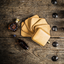 RRL Stainless Steel Wine Pot Genuine Leather Cover Italian Leather Handmade Wine Glass Outdoor Retro Locomotive Wind Riding