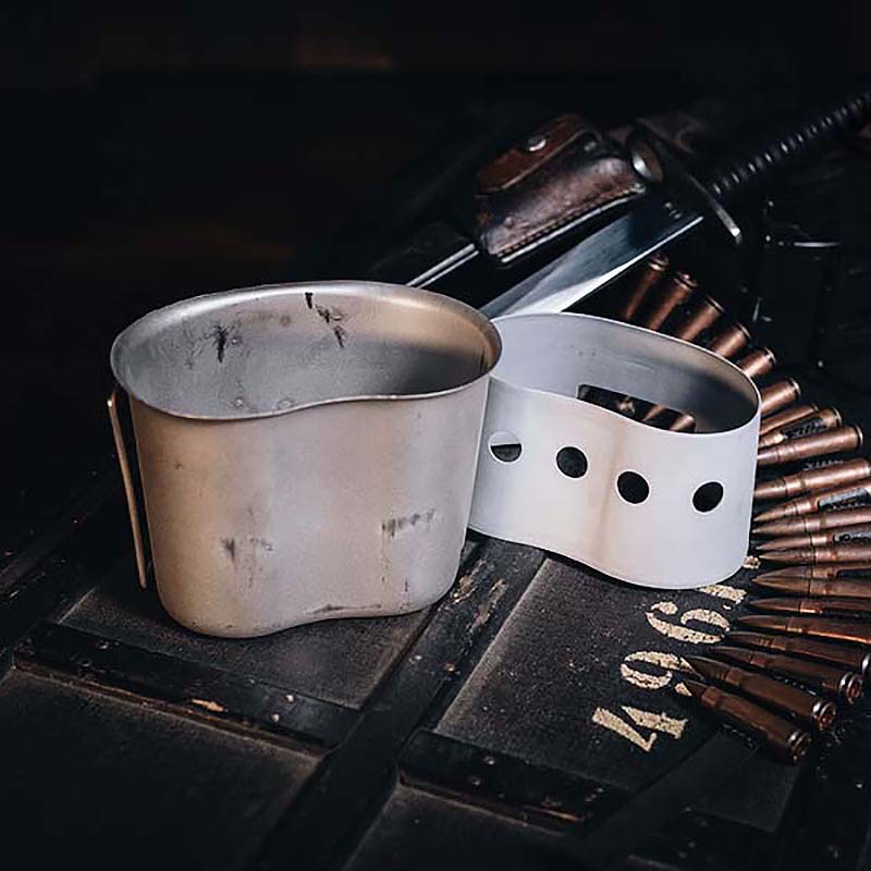 US military version of stainless steel butterfly cup stove camping camping cookware Outdoor hiking single survival equipment