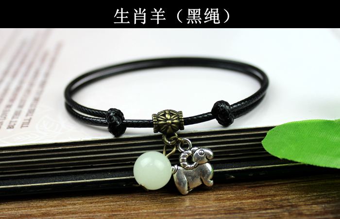 12 hạt ngọc dạ quang vòng chân nam và nữ mô hình đêm ngọc trai vòng chân ánh sáng chuỗi chân retro Sen trang sức đơn giản lắc chân vàng 18k