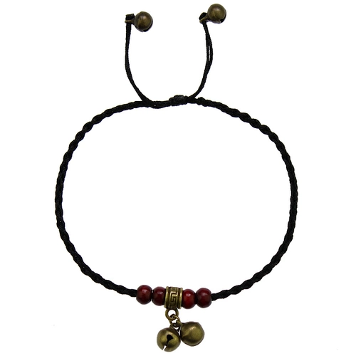 Ретро колокольчик, браслет на ногу, браслет из красной нити для влюбленных подходит для мужчин и женщин, модный регулируемый аксессуар, городской стиль