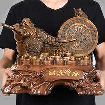 Zhao Cai gold toad ornaments gold cicadas crafts financial resources rolling toads set up business living room cash register store opening gift