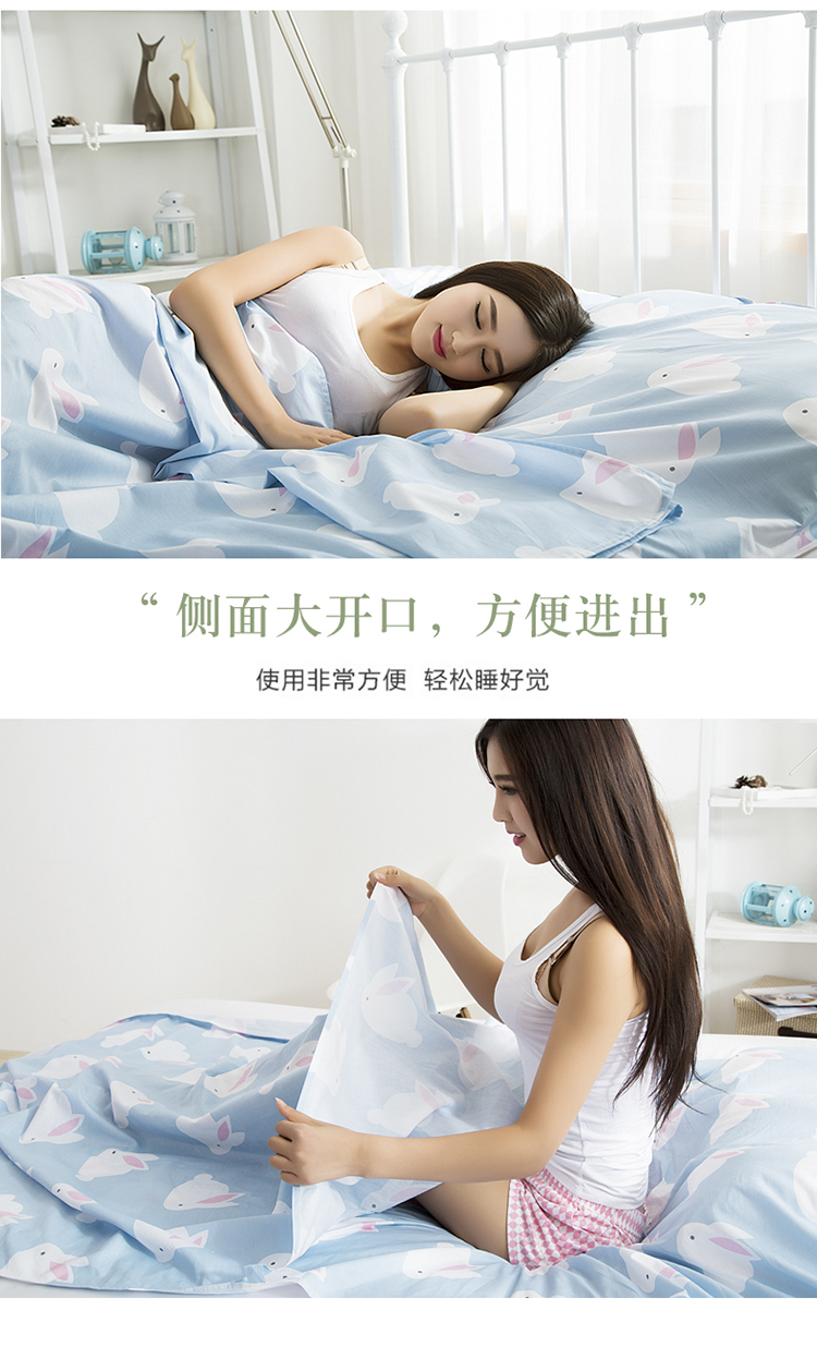 Túi ngủ cotton dành cho người lớn ngoài trời phần mỏng đi du lịch xách tay khách sạn khách sạn mùa thu và mùa đông du lịch đôi trên bẩn lót