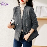 Осенняя куртка, весенний шерстяной костюм для отдыха, в стиле Шанель, подходит для подростков