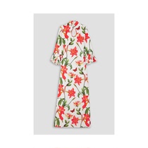Andrew Gn Cutout Printed Silk Turkish Kaftan Women