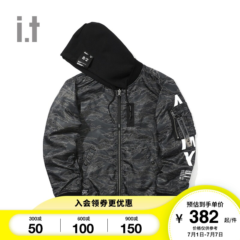 it: CHOCOOLATE men's dress with hat jacket jacket jacket autumn camouflak Two sides can wear 7223ADD