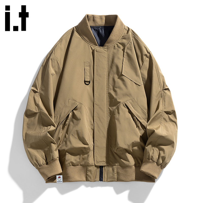 Chocoolate American-Style Workwear Flight Jacket for Women 2025 Spring and Autumn Baseball Collar Top Trendy