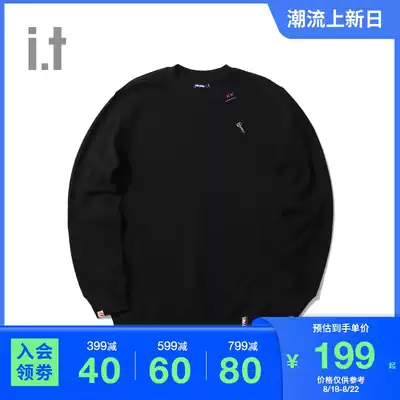 it BLOCKAIT)BIRDS OF PREY Men'S ROUND neck thick Cotton T trend pattern printing 00075XE