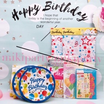 Japanese explosion birthday party layout set cake hanging flag venue layout props 10 sets of plate tablecloth hanging flag