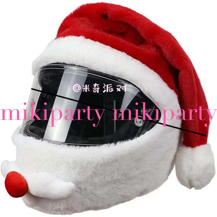 European and American motorcycle helmet Christmas hat outdoor crazy funny Santa Claus motorcycle helmet cover Christmas mask