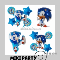 Hedgehog Sonic Sonic Aluminum Film Balloon Sonic Kid Cartoon Game Toy Balloon Birthday Balloon