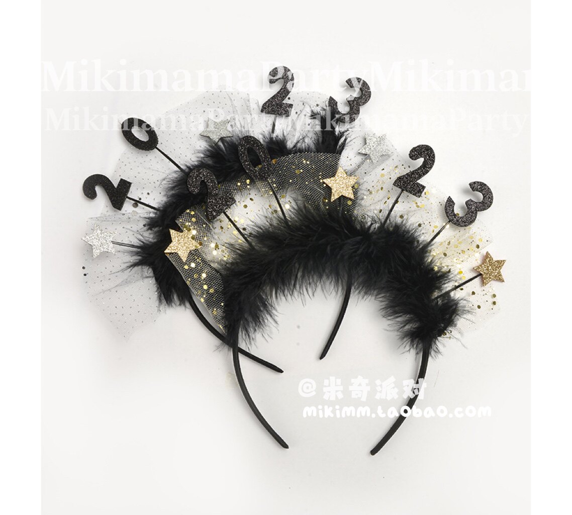 New holiday hair hoop New Year's creative year hair card head hoop Halloween ball star hair decoration headdress female