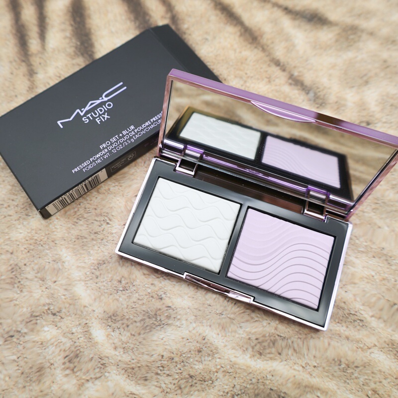 In Stock~Mac/Mac Setting Powder Purple White Compact Powder to Brighten and Fix Makeup Without Fading