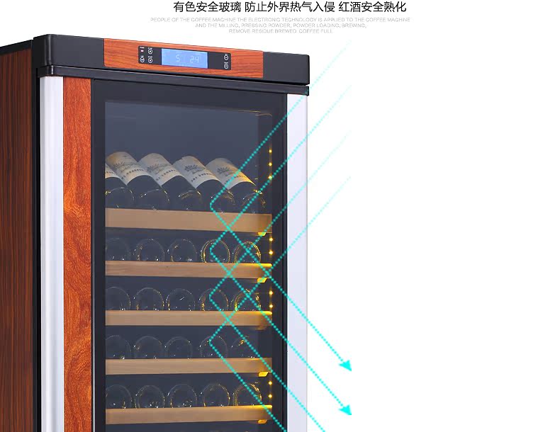 kệ để rượu vang Danh tiếng bao gồm FY120B rượu vang gia đình mát nhiệt tủ rượu tủ gỗ rắn tủ rượu nhúng tủ rượu - Tủ rượu vang trang trí tủ rượu