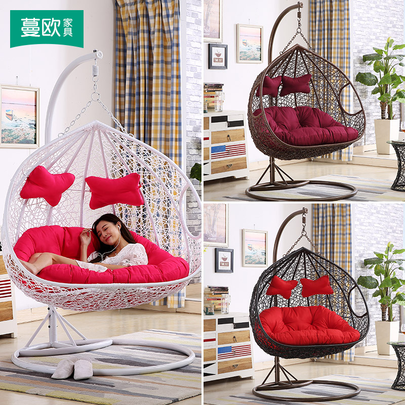 Hanging basket Cane Chair Adult Indoor Hammock Chair Drop Balcony Hoist Lanyard Solo Sloth Bird Nest Double-Chair Swings